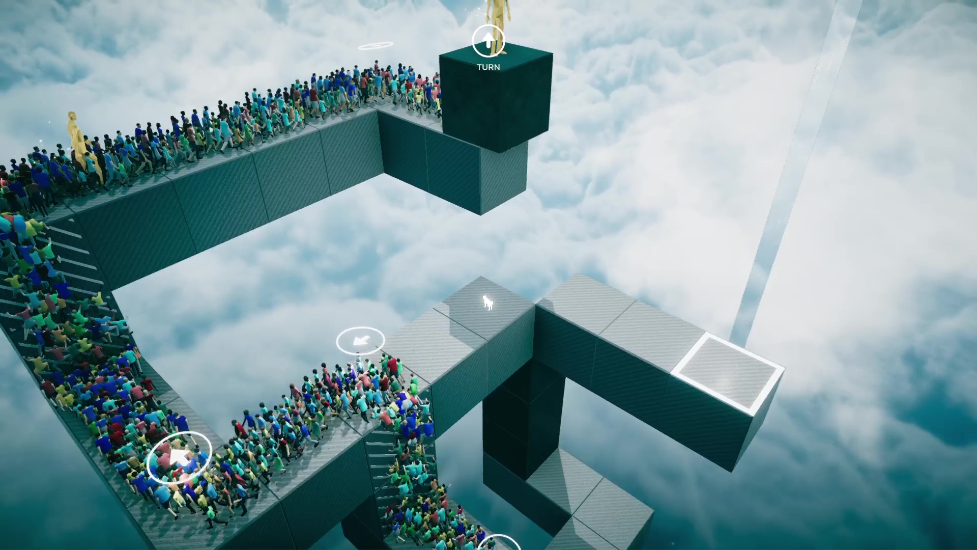 黒いブロックは、一定数の群衆が押して進む