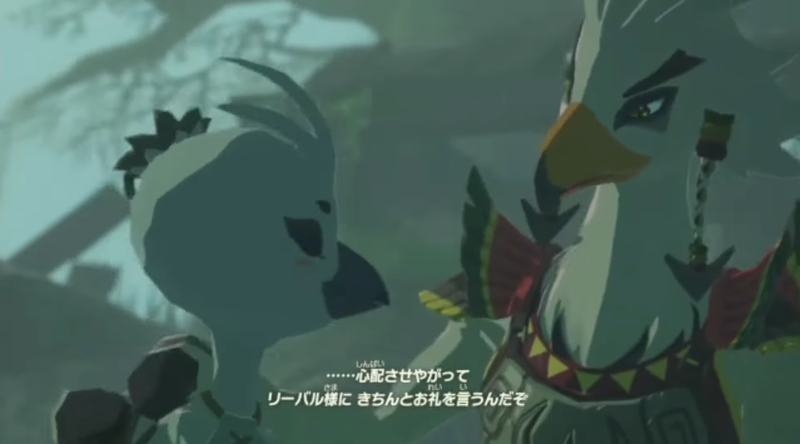 「ゼルダ無双 厄災の黙示録」より。「ゼルダ無双 厄災の黙示録」ではチューリを心配するシーンがあり、テバの父親っぷりも堪能する事ができる。奇跡の邂逅によって出会えた英傑のリーバルにもグイグイ行くチューリは意外と大物になる素質があるのかもしれない……？