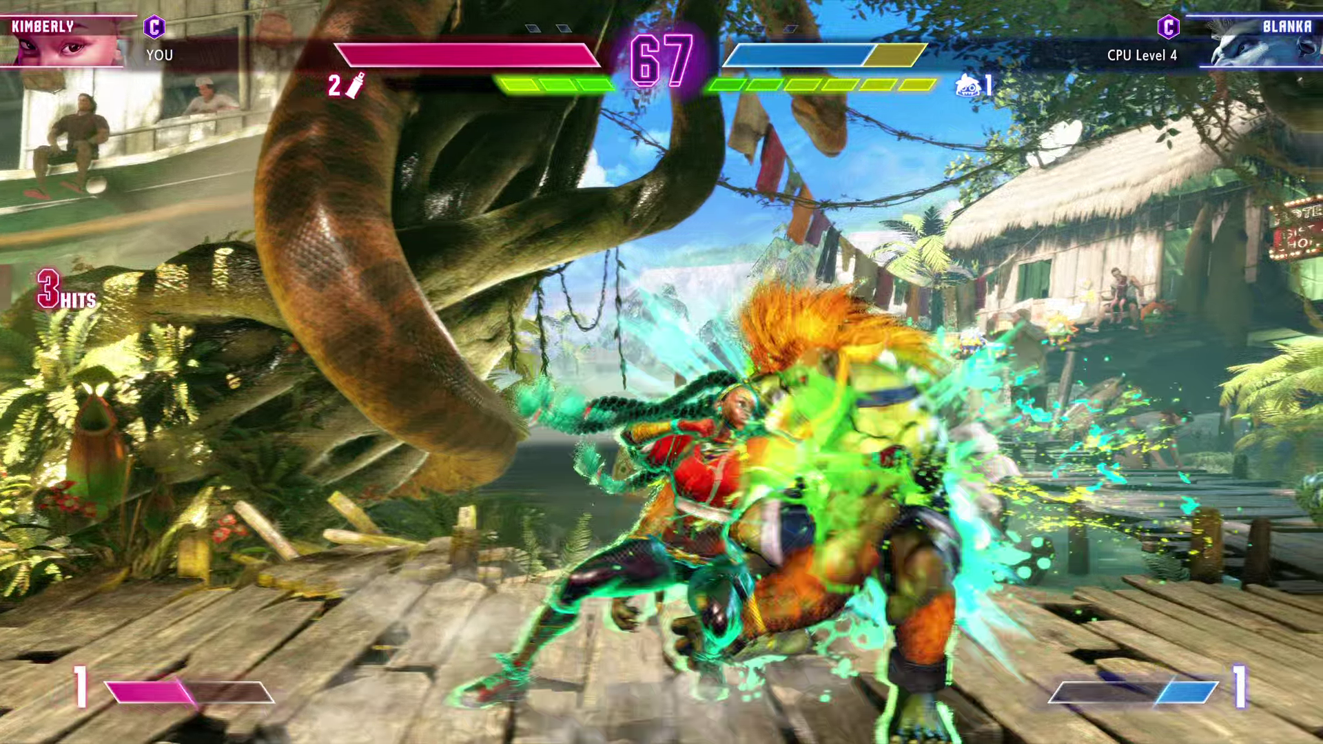 風車→しゃがみ弱P→ドライブラッシュしゃがみ弱Pは難しいが、キンバリーをメインで使うならマスターしておきたいところ