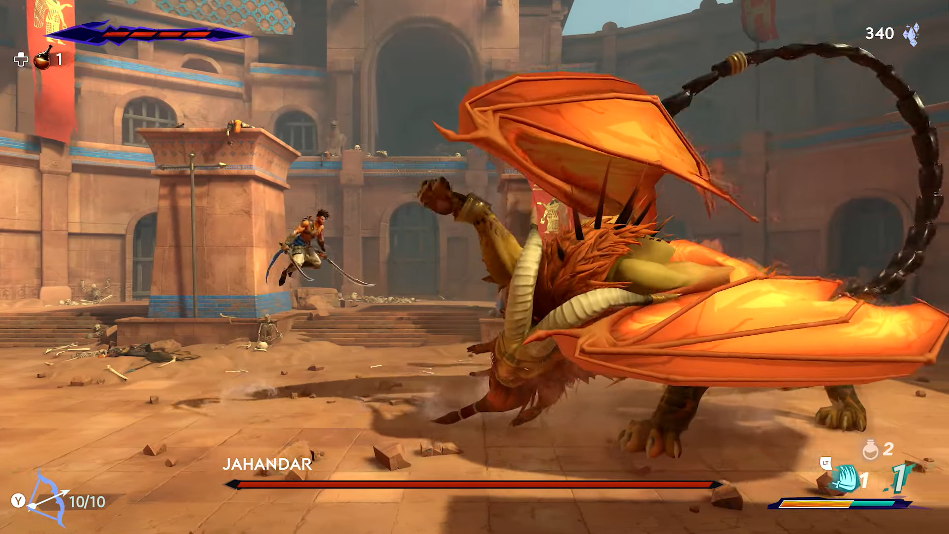 顔は人、体はライオン、尻尾はサソリのボス「ジャハンダル」。かなり苦戦した