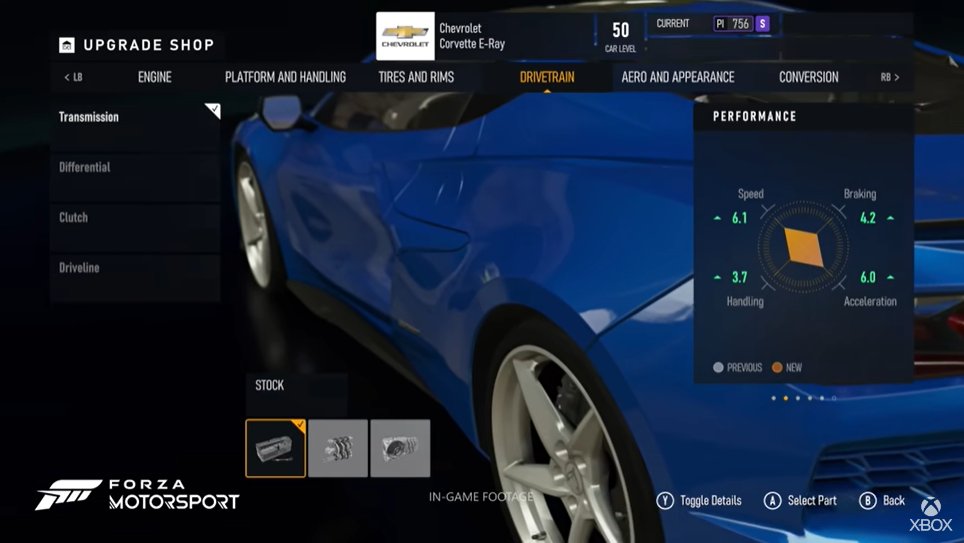 いずれもトレーラーより。パーツチューンナップを経て性能が向上していることが確認できる