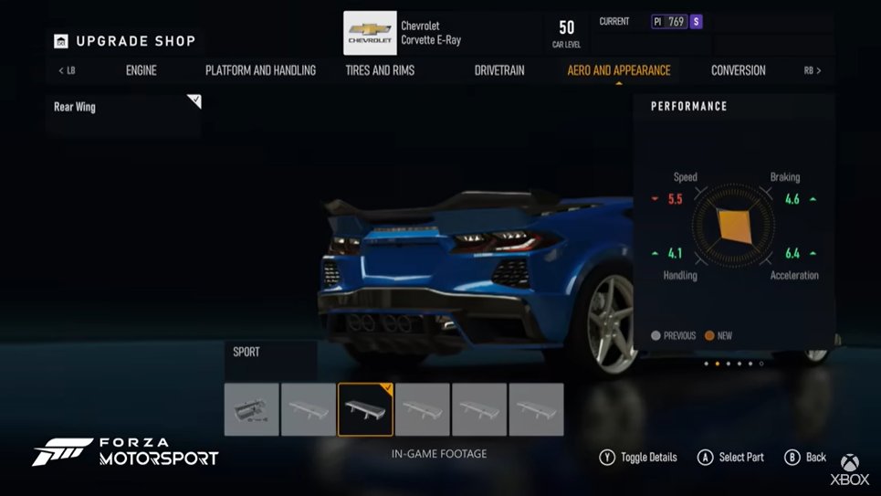 いずれもトレーラーより。パーツチューンナップを経て性能が向上していることが確認できる