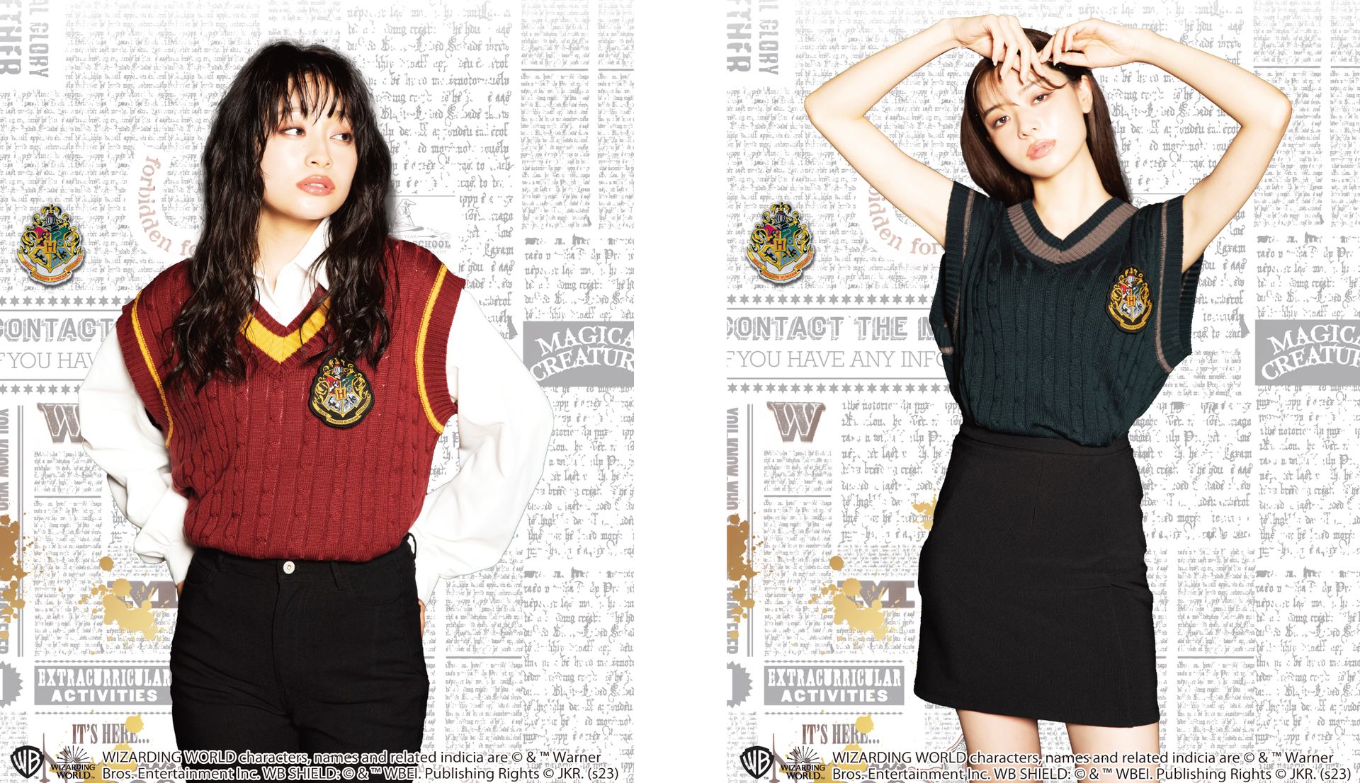 ロンT、Tシャツ、シャツなど様々なアイテムとのレイヤードが楽しめる。またベアタイプのトップスなどのインナーを仕込み、1枚で着ることもできる