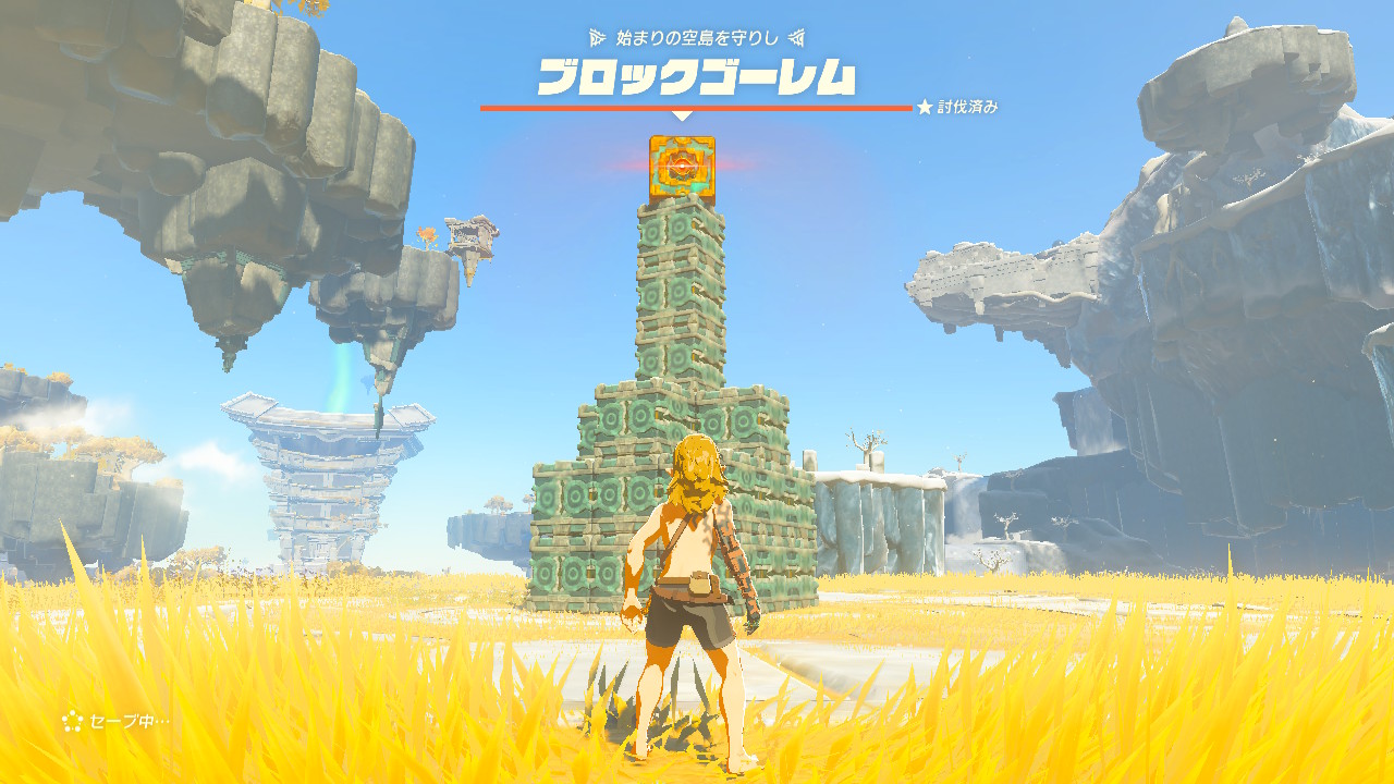 ブロックの並びを変化させながらリンクに攻撃を繰り出してくるブロックゴーレム