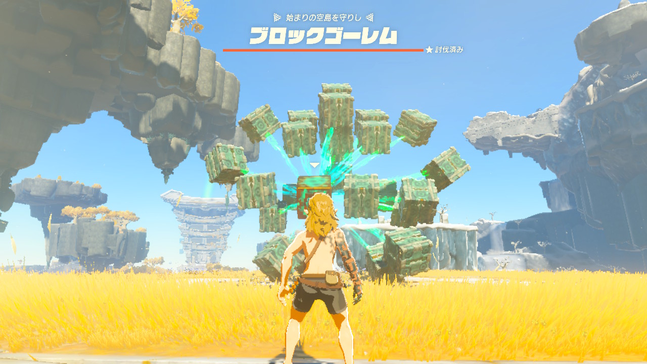 ブロックの並びを変化させながらリンクに攻撃を繰り出してくるブロックゴーレム