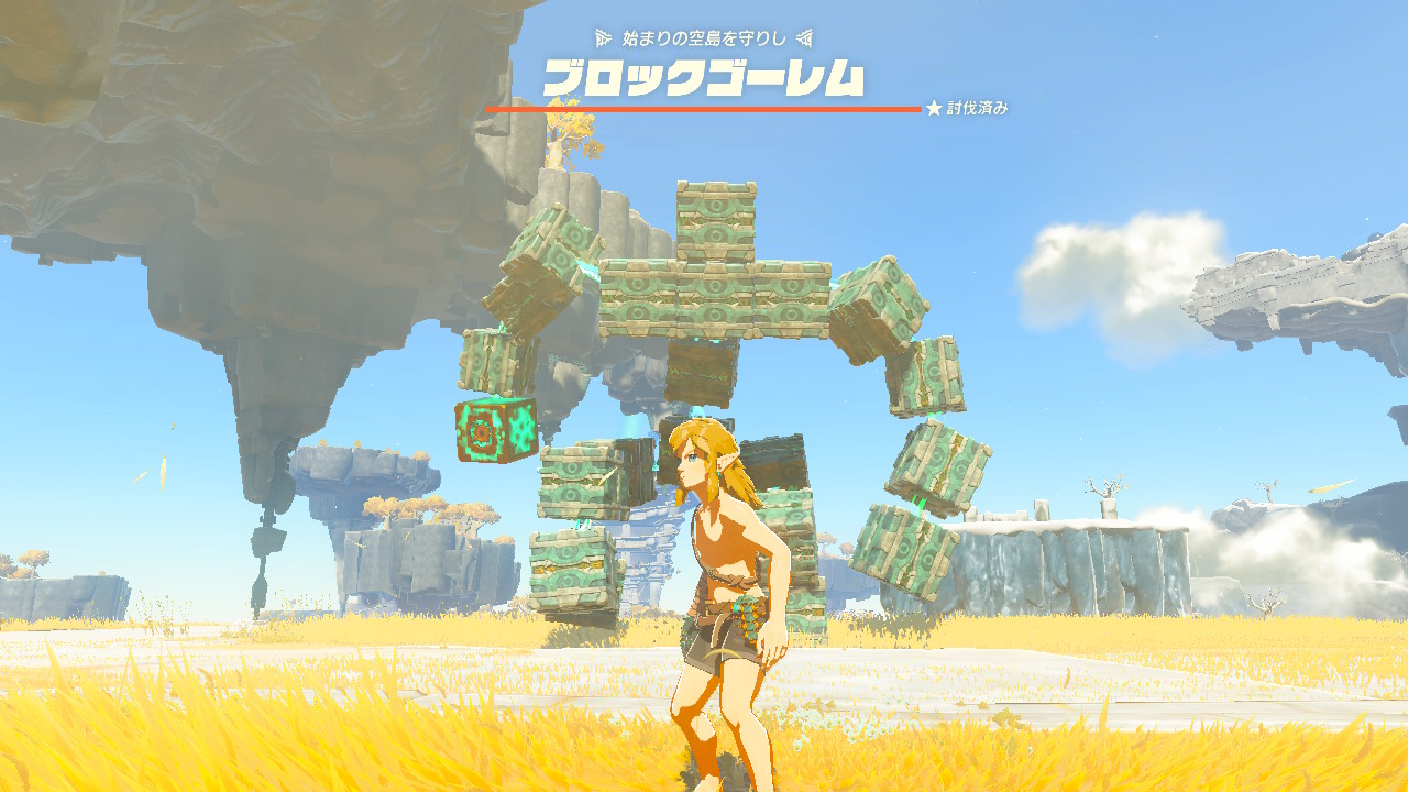 ブロックの並びを変化させながらリンクに攻撃を繰り出してくるブロックゴーレム