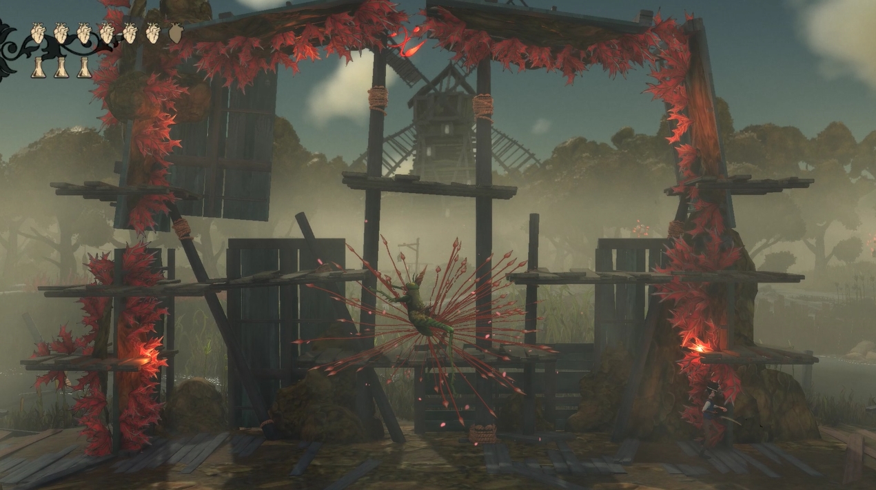 ときどき棘のようなものを出して範囲攻撃を仕掛けてくる。同じ場所で回転をはじめたときは急いで離れよう