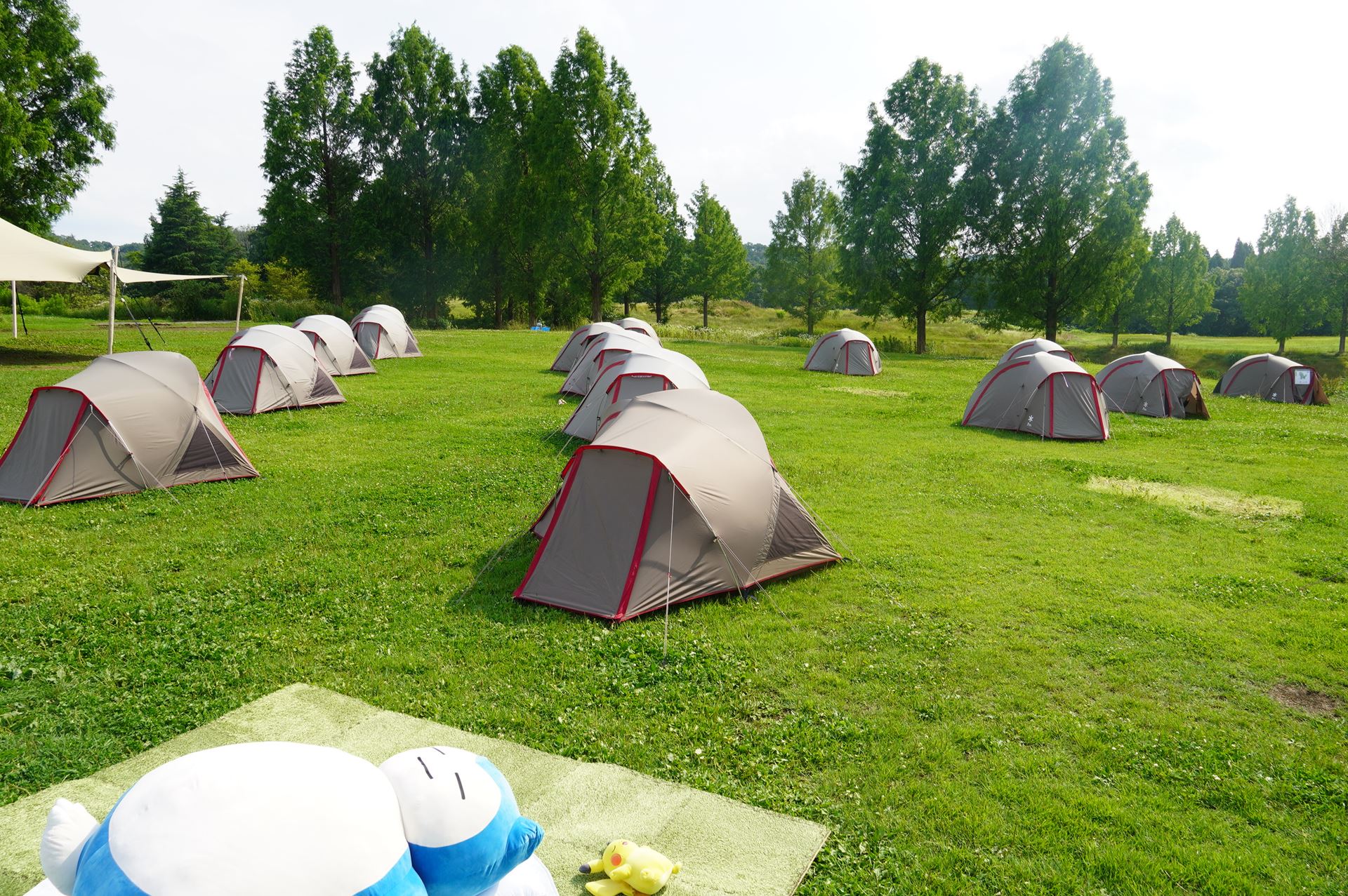 1日目の昼間は天気が良くかなり暑かった