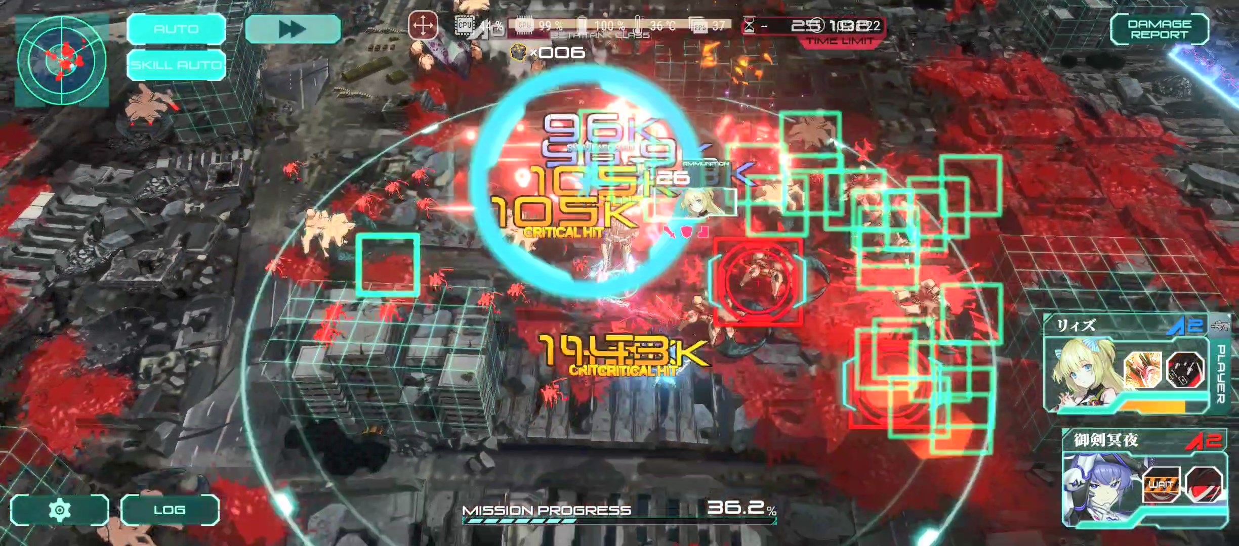 とにかく大量に湧いて出る「BETA」をガンガンと殴って倒す爽快感が魅力な一方、パフォーマンスが低い端末の場合、場面によってはフレームレートが1桁になる場合もあるのだが「ROG Phone 7 Ultimate」では30fpsより落ちることはなく常に快適に動作していた