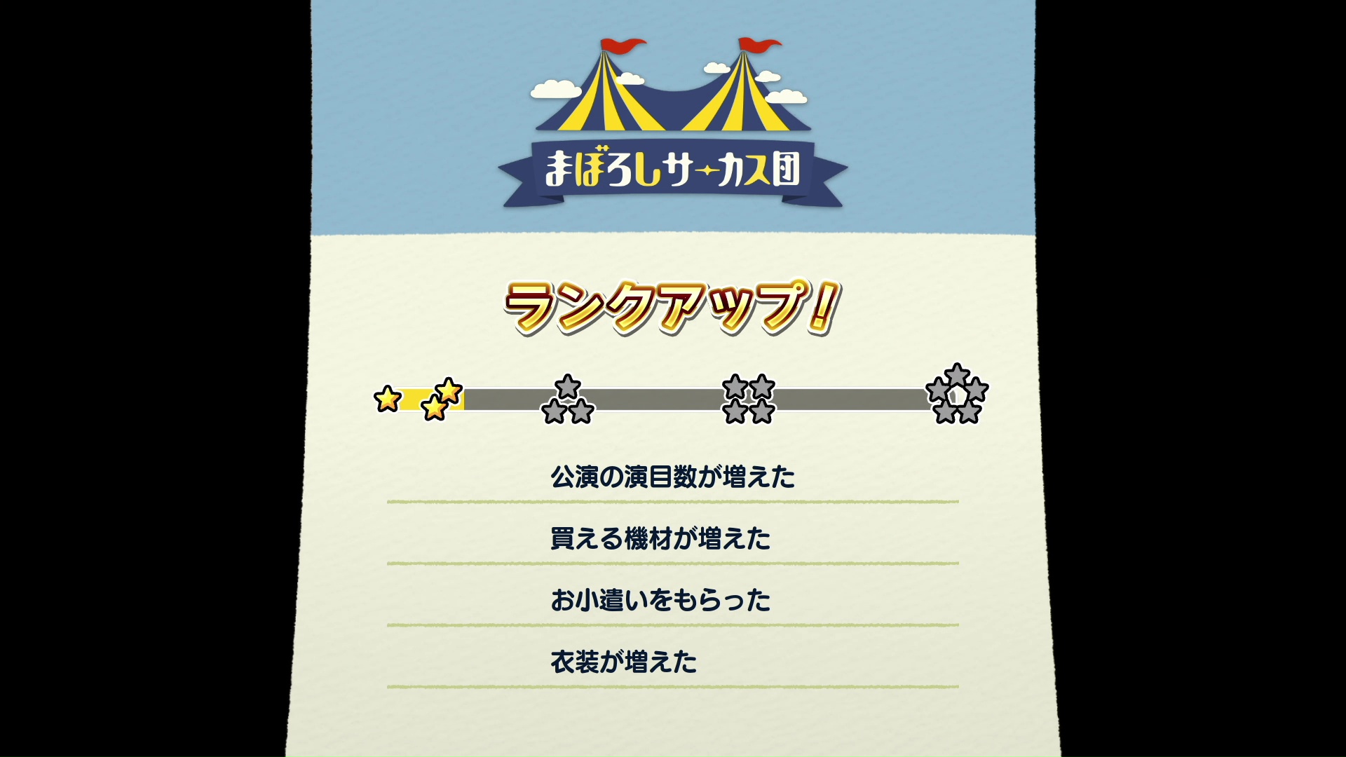 公演を成功させて、最高ランクまで上げるのが最終目標だ
