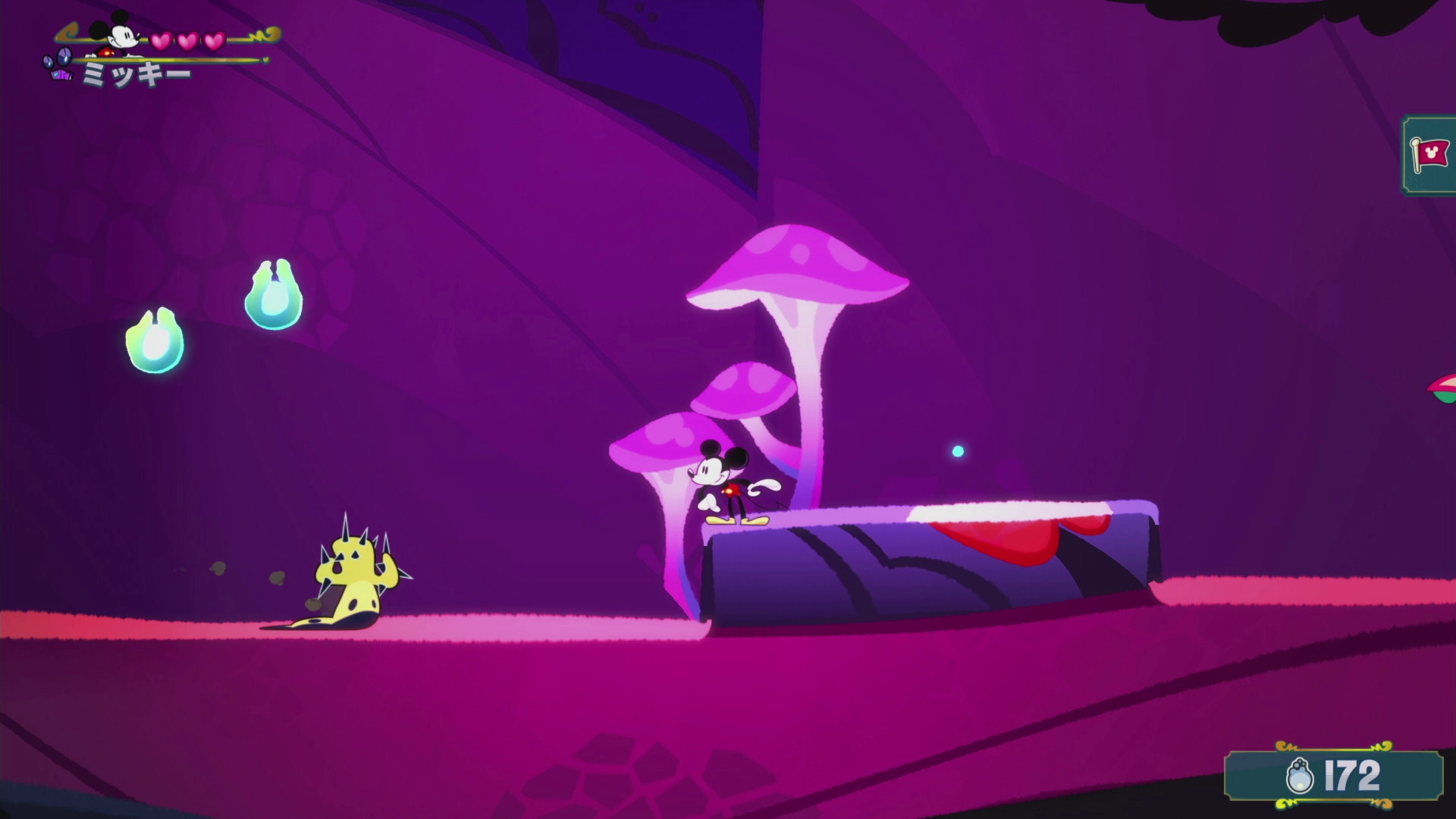 とげとげのエネミーがうろついている