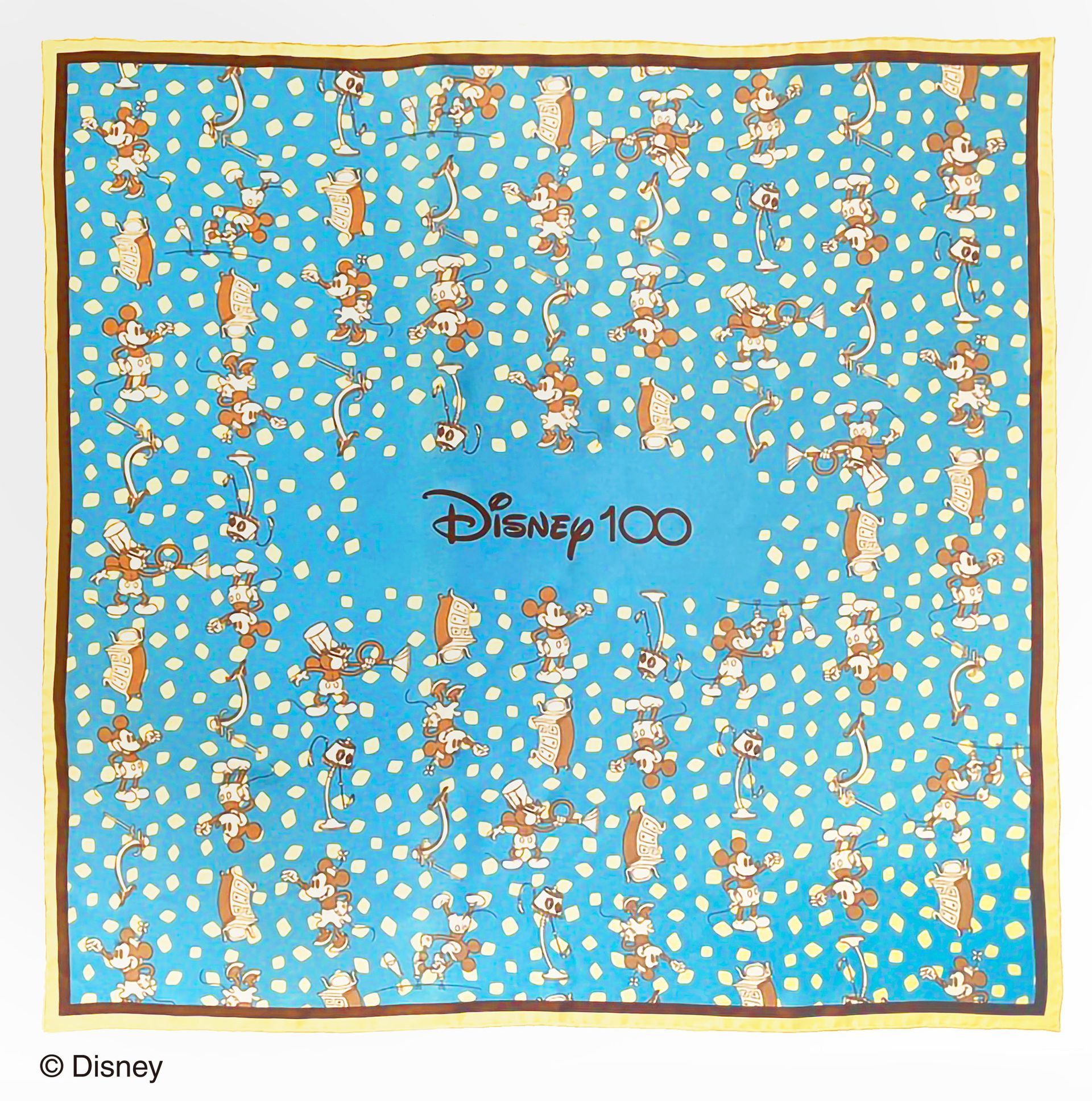 Disney100／和光限定 スカーフ／フーピーパーティ―（価格：33,000円）、素材：絹100％、サイズ：65×65cm