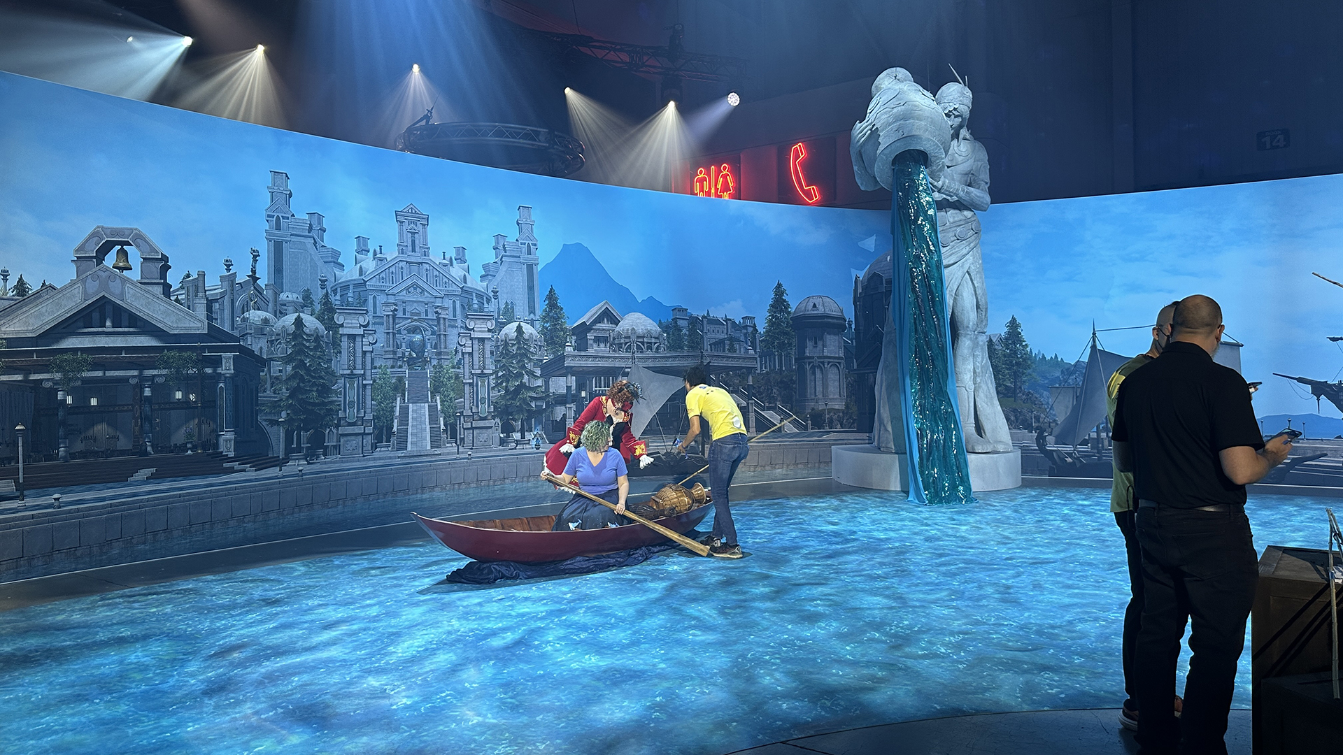 小舟にのって撮影