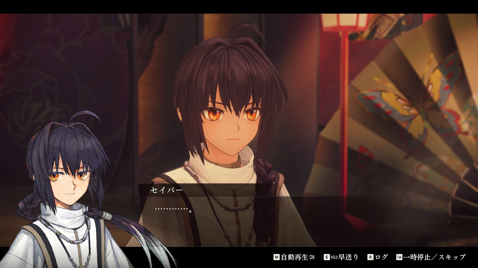 気まずい表情のセイバー