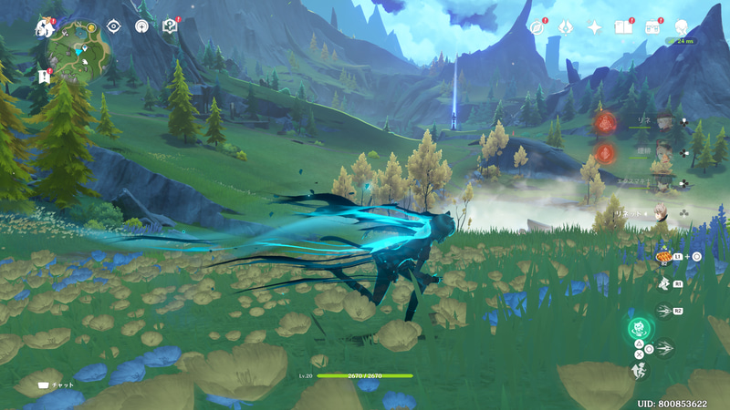 元素スキルボタンを長押しすれば疾走し続けます