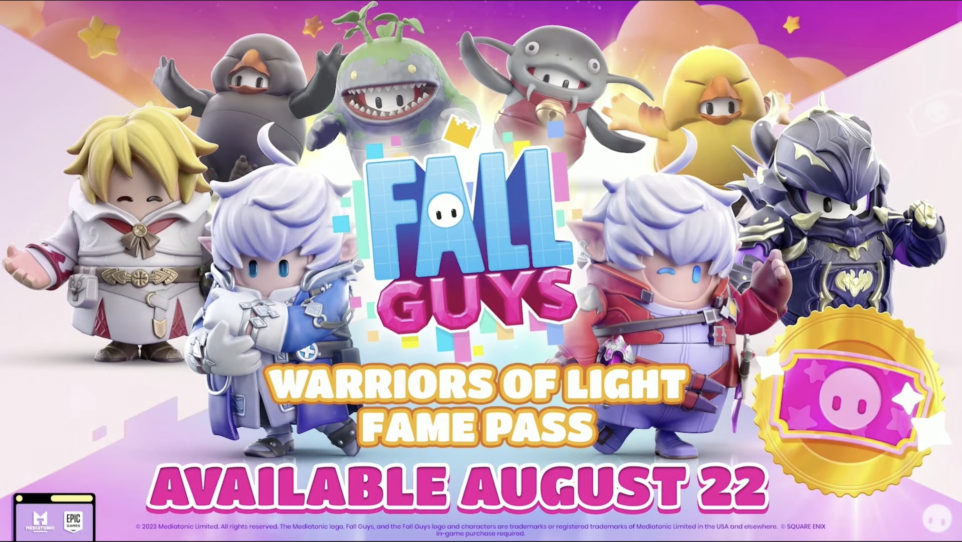 「フォールガイズ」側ではアルフィノとアリゼー、ナマズオやデブチョコボなどのスキンが手に入る