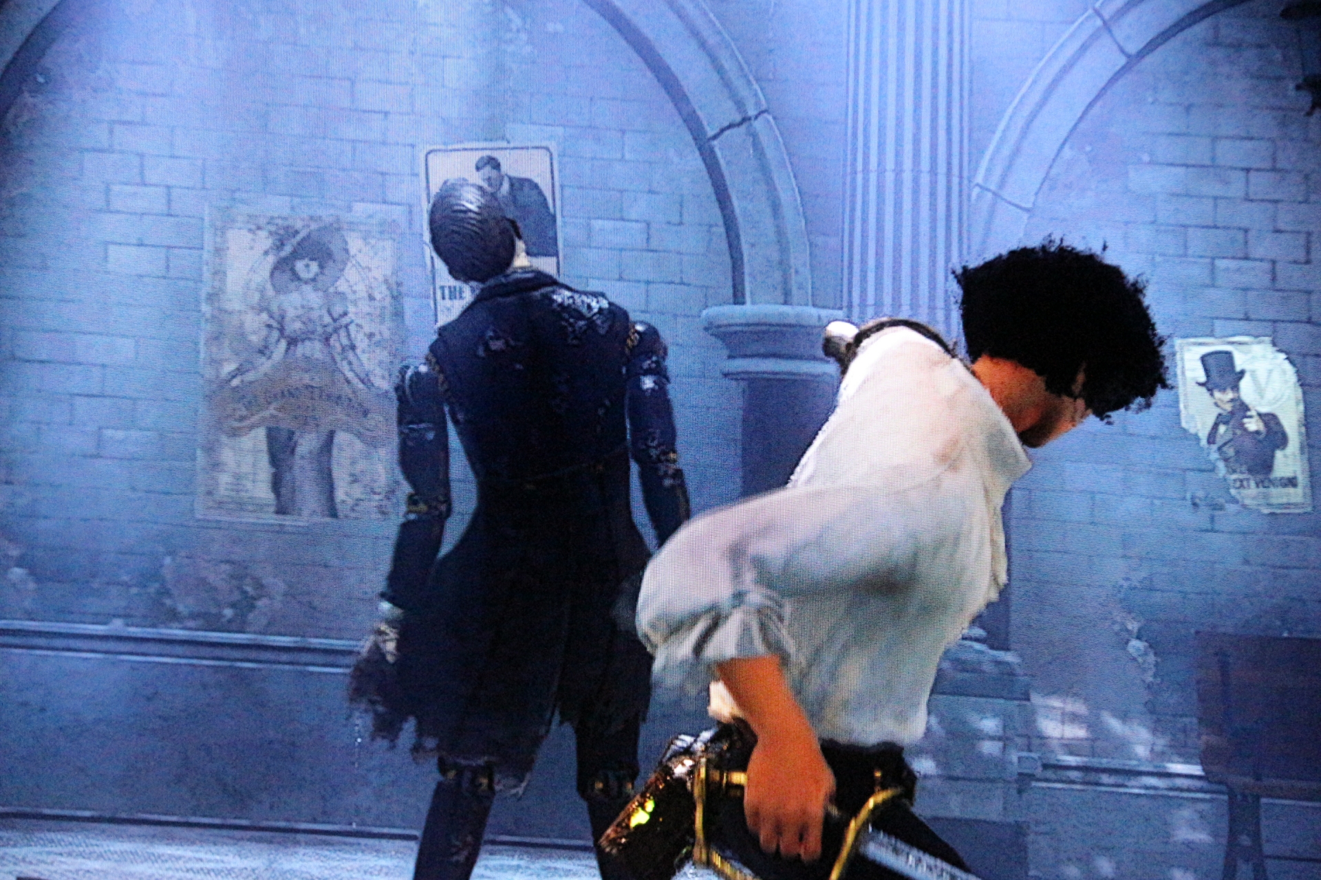 カメラでズームして撮影してみたもの。キャラクターの動きで多少ぶれているというのを差し引いても、かなりくっきりとしていることがわかるかと思う