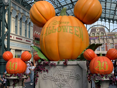 ミッキー型オレンジカボチャ　ハロウィン　ディスペンサー ミッキー型オレンジカボチャ ハロウィン ディスペンサー