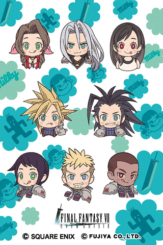 不二家 FF7ec コラボ ミルキー缶 ファイナルファンタジー7 全種 セット FFVII EVER CRISIS」と不二家がコラボ！ 限定デザインのミルキー