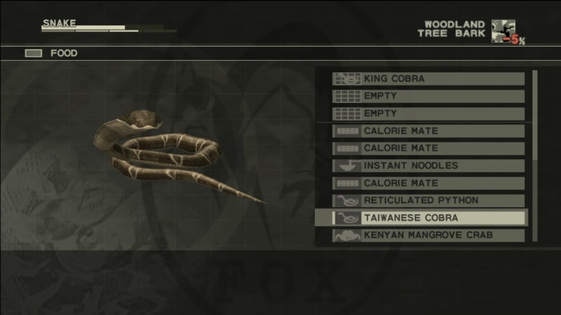 野生動物などをキャプチャーし食料に。味によって回復量が異なる