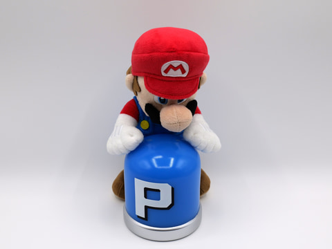 【値下げ不可】アンティーク品 マリオ 貯金箱 スーパーマリオ」の新グッズ「貯金箱 Pスイッチ」購入レポート