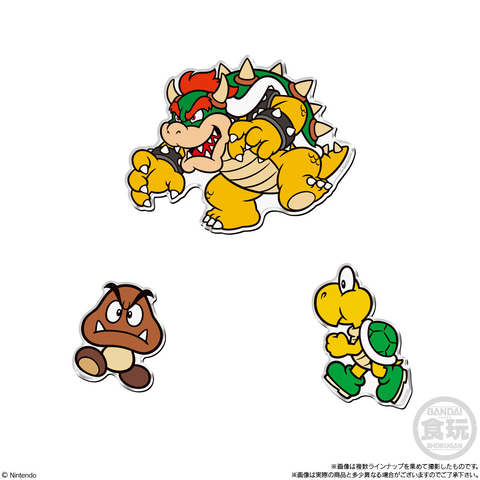 マリオ達がアクリル製マグネットに！ 食玩「スーパーマリオ キャラ