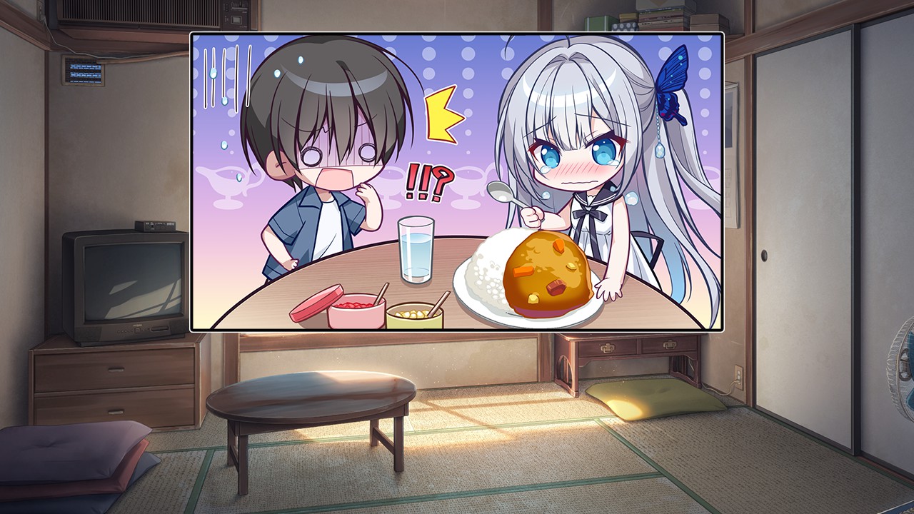 SDイラストに登場するギンカも等身低めでかわいい。カレーができ上がってご機嫌だったが……？