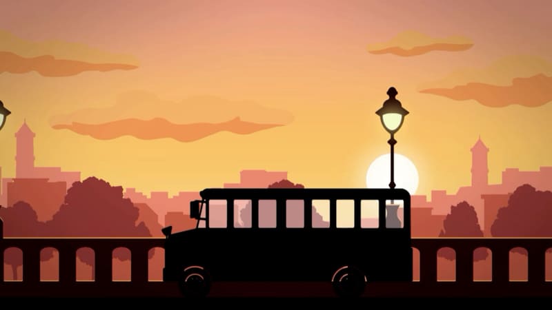 放課後、スクールバスに乗って帰宅！