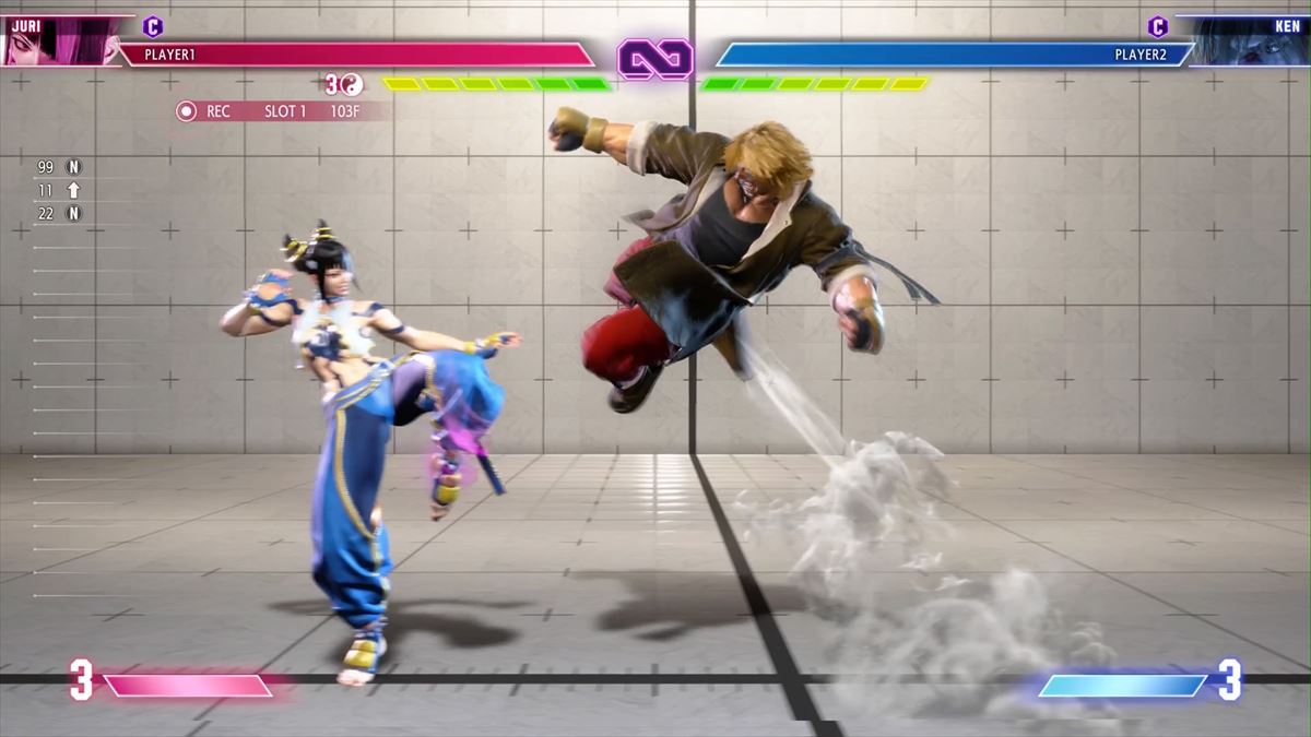 強龍尾脚は遠距離から密着で有利な状況を作れる強力な必殺技