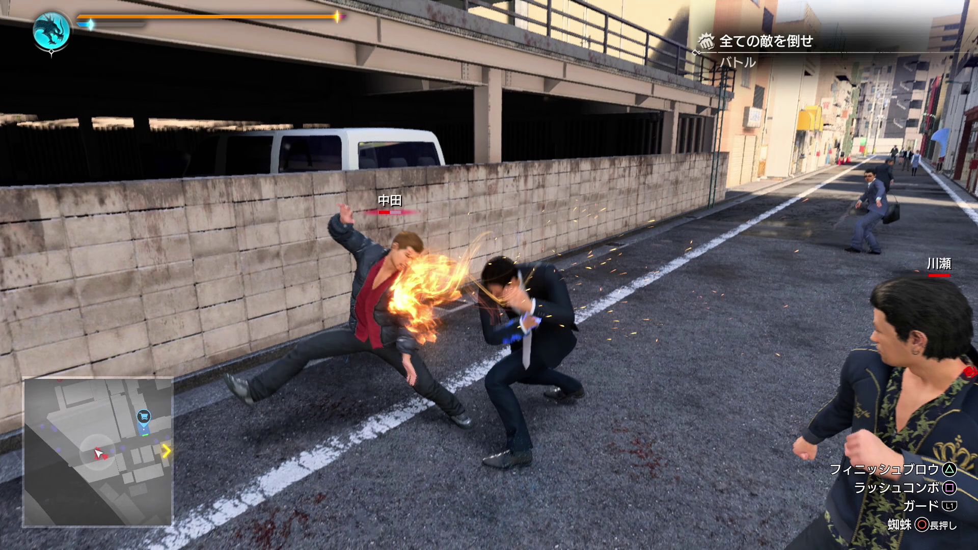 街中でケンカを繰り広げるのも本シリーズの楽しさだ。ある程度のガチャプレイでも楽しめるのもいい