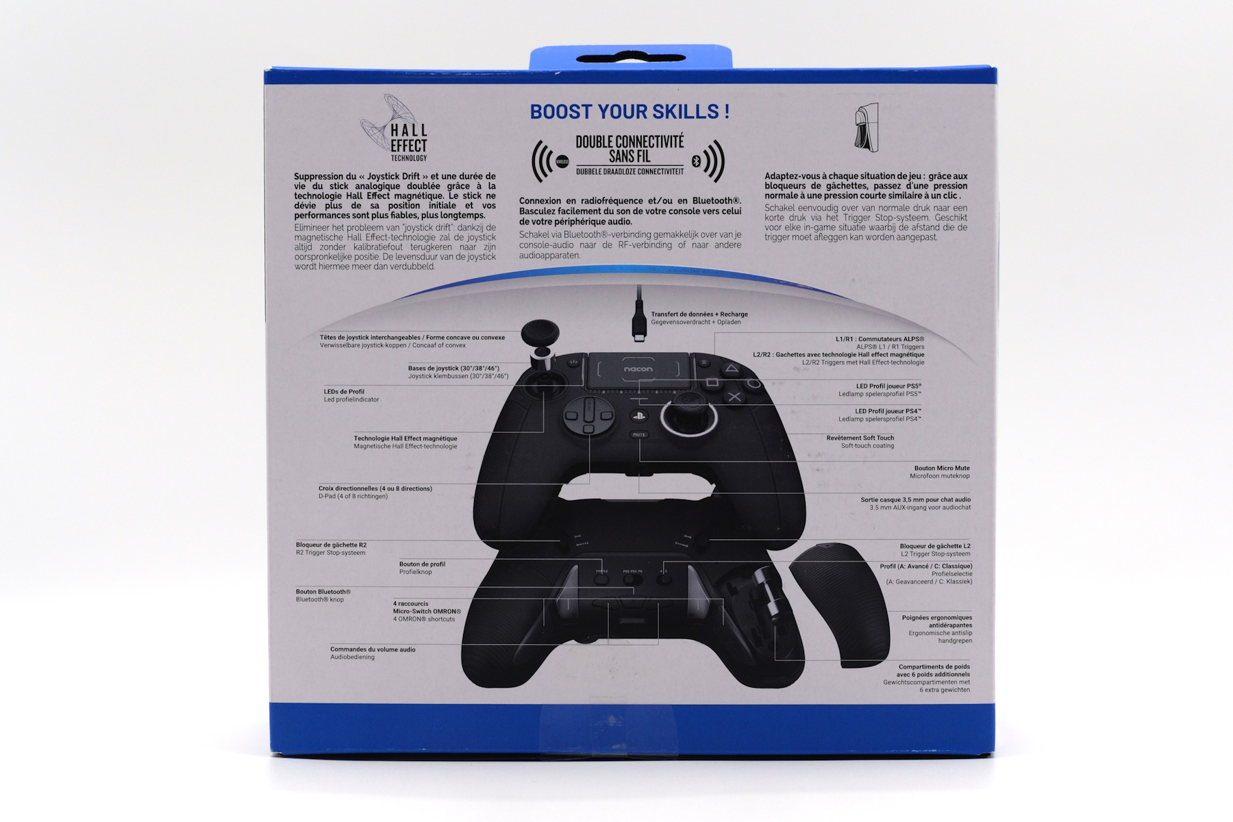 海外版のためパッケージはフランス語やオランダ語で表記されている