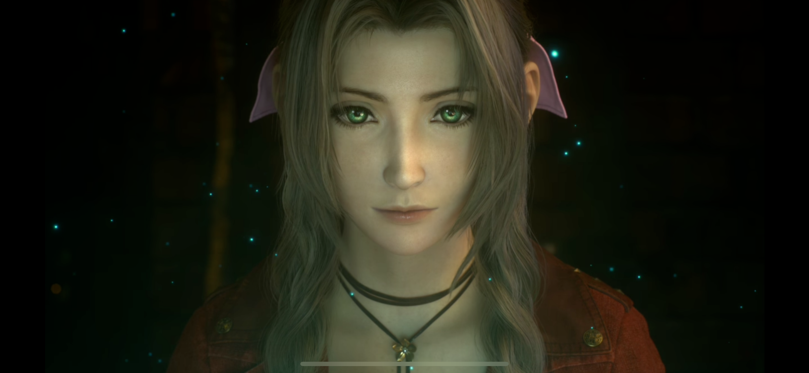 「FFVII」からエアリスが登場するシーンだ。こちらはスマートフォン版の画像