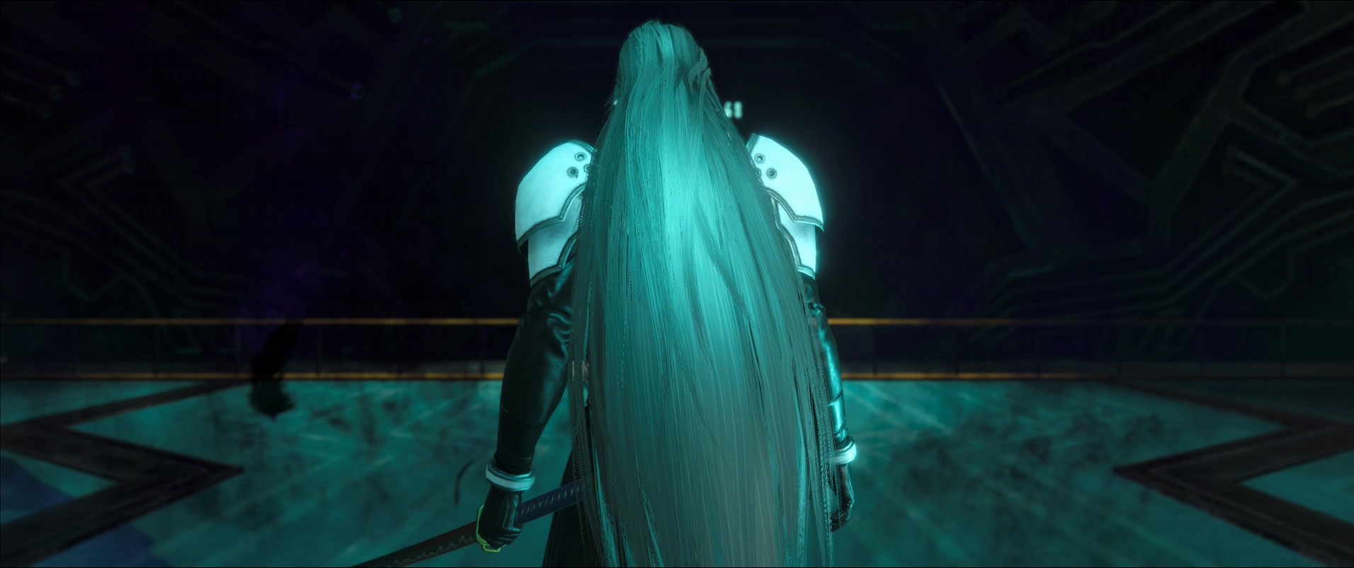 セフィロスの艶やかな銀髪