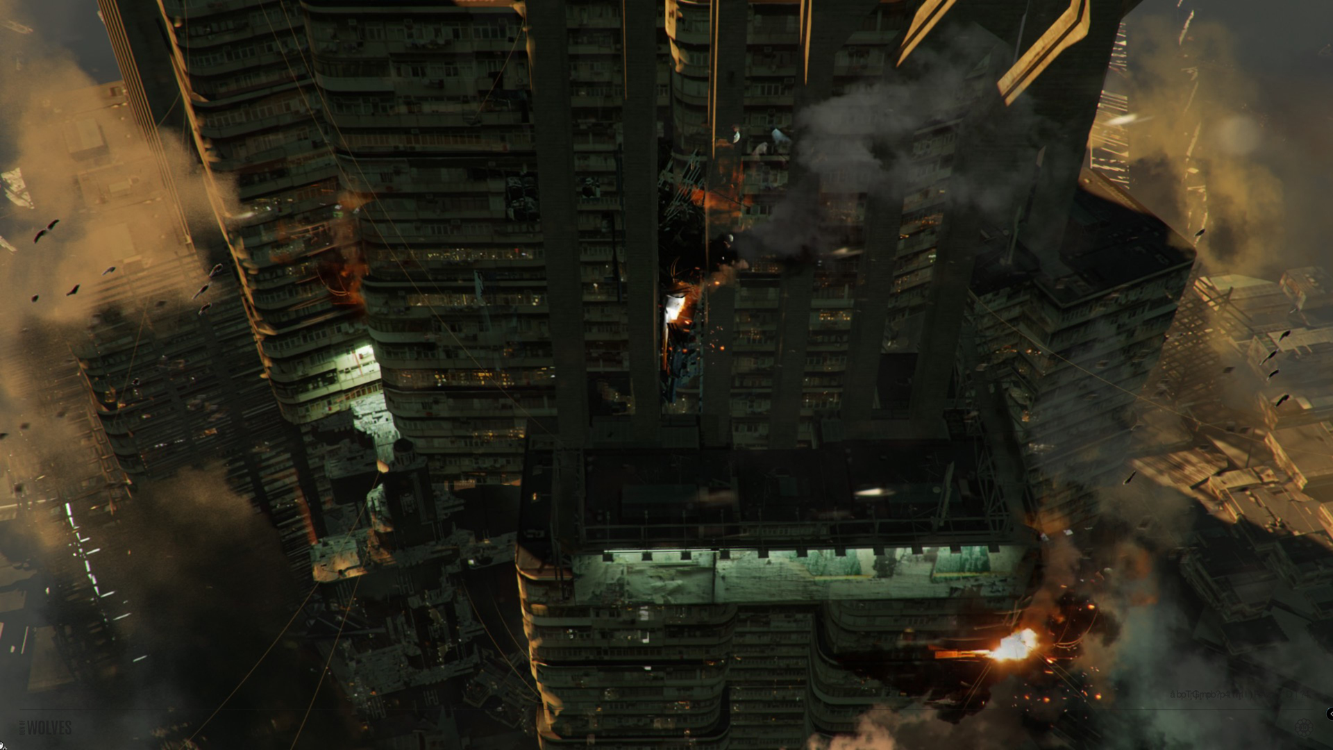 コンセプトアート。上層部は金持ちが住み、下層部は貧民達が住んでいる世界