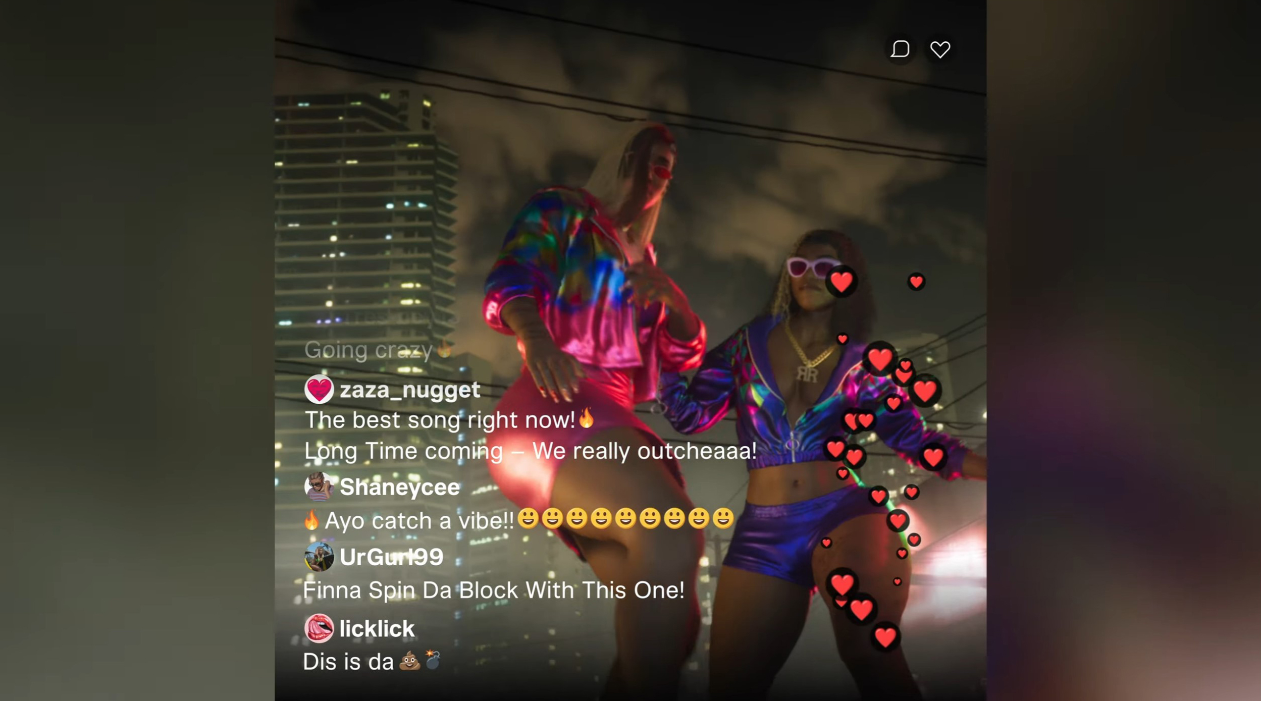 縦長の動画が現代的。最後の女性は両手にハンマーを持っているが……