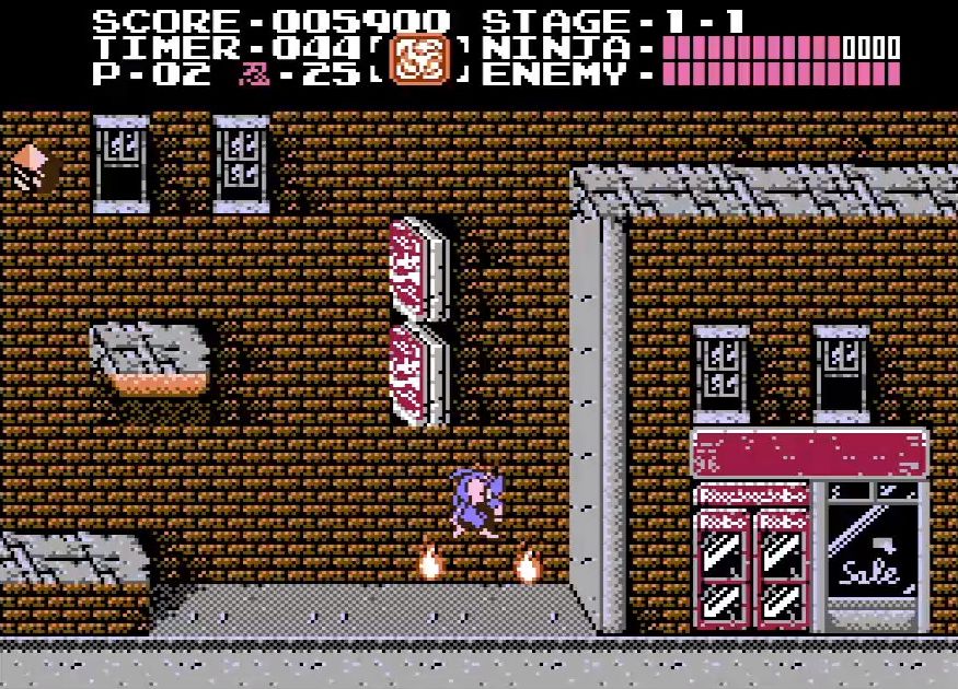 リュウが「壁蹴り多段ジャンプ」で移動中のモーションも実にカッコいい