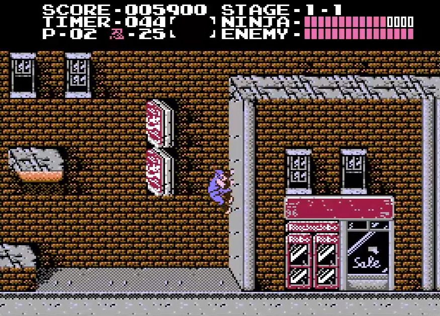 リュウが「壁蹴り多段ジャンプ」で移動中のモーションも実にカッコいい