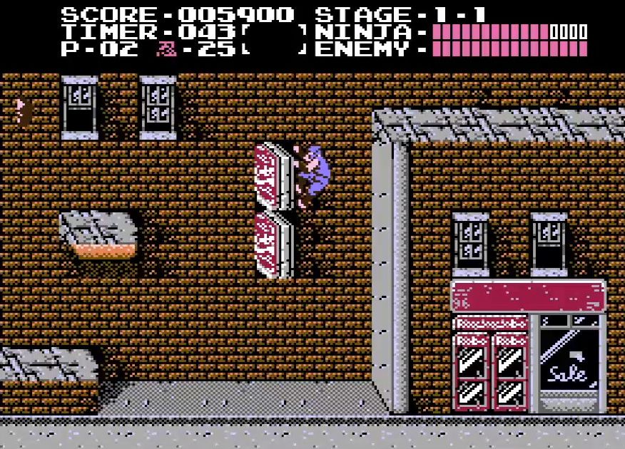 リュウが「壁蹴り多段ジャンプ」で移動中のモーションも実にカッコいい