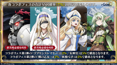 チェインクロニクル」がテレビアニメ「ゴブリンスレイヤーIIとコラボ  