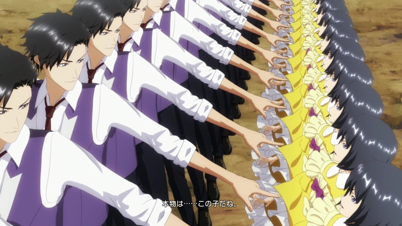 望月あざみとの合体攻撃。分身するあざみに対し、同じく分身で対抗するキメ顔の神山。「サクラ大戦」シリーズの合体攻撃は深く考えてはいけない