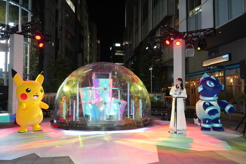渋谷にピカチュウとテラパゴス出現！ 「ポケモンテラスタル
