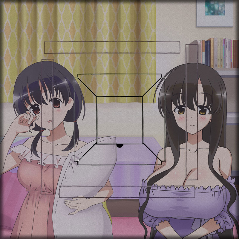 霞と小蒔の卓(パジャマ)