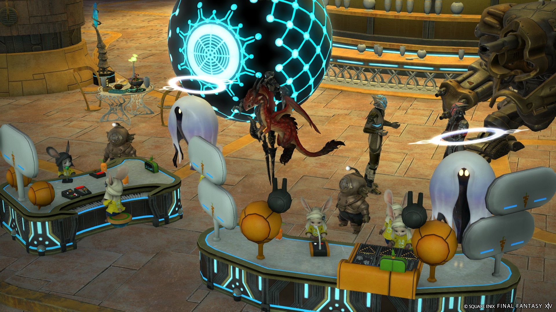 「暁月」の友好部族クエストに登場してきたキャラクターたちが一堂に会する