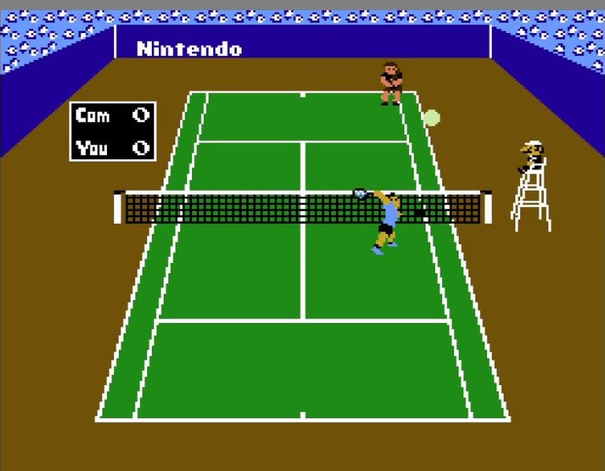 CPUのスキを突き、ネット際に飛び出してスマッシュを決めたときは実に快感だ