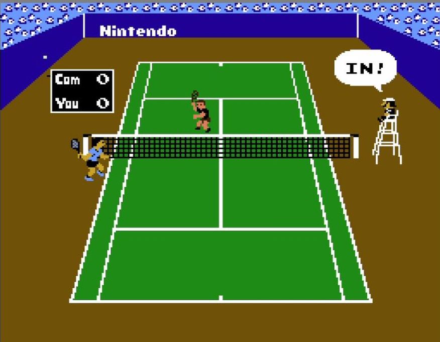 CPUのスキを突き、ネット際に飛び出してスマッシュを決めたときは実に快感だ