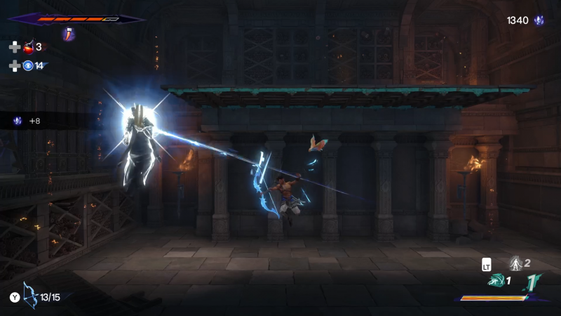 飛んでいる敵の殲滅や、空中コンボに組み込んで攻撃するなど器用に立ち回れる