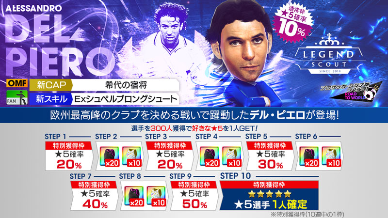 「LEGEND SCOUT」の特典付きスカウト