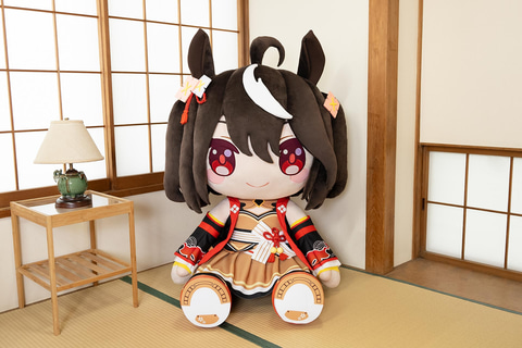 どきゅーと サトノダイヤモンド ぬいぐるみ 部屋まで運んでもらってるよ」超特大ぬいぐるみの、まさかすぎる