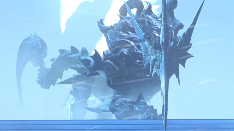 氷の世界に登場するボスらしく、油断をすると凍らされてしまう星晶獣マナガルム