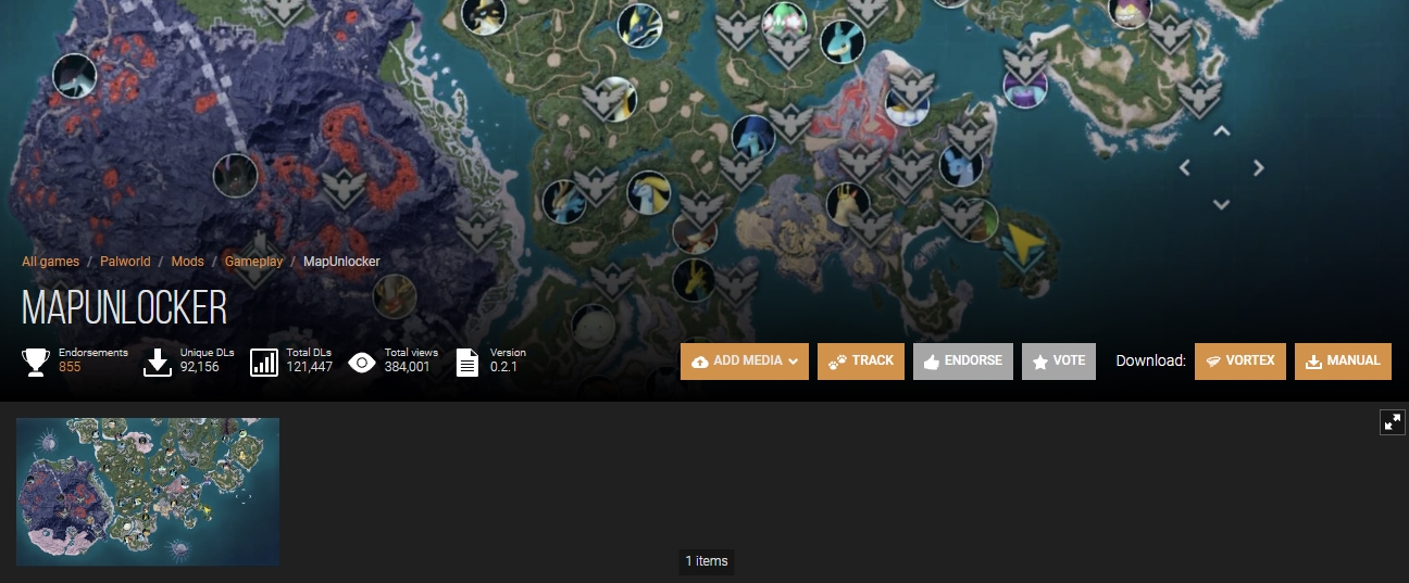 「MapUnlocker」はプレイ序盤からマップをアンロックできる。だが、ファストトラベルなどは解放されないため、結局各地を飛び回る必要がある